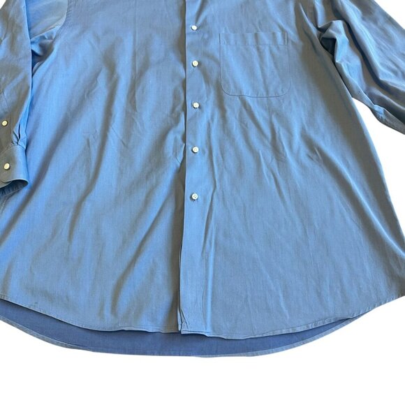 Ermenegildo Zegna Button-Down Dress Shirt Long Sleeve 100% Cotton Size 43 17 - Picture 5 of 13